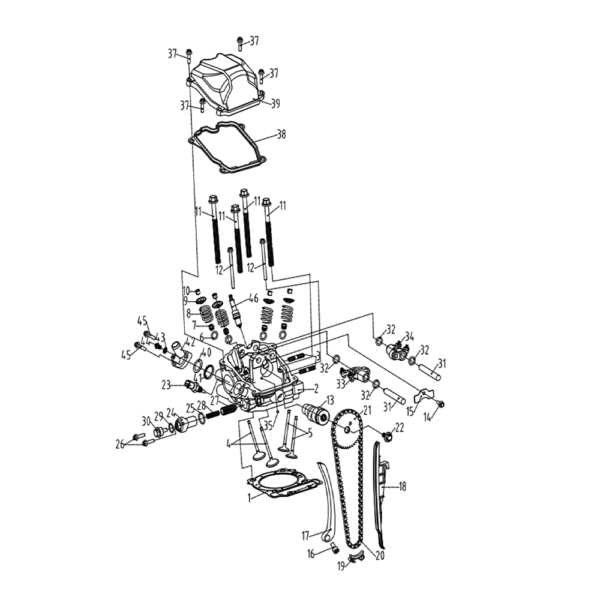Second cylinder head assy 650cc