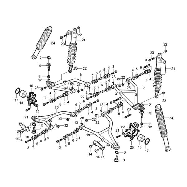 Front suspension system 650cc