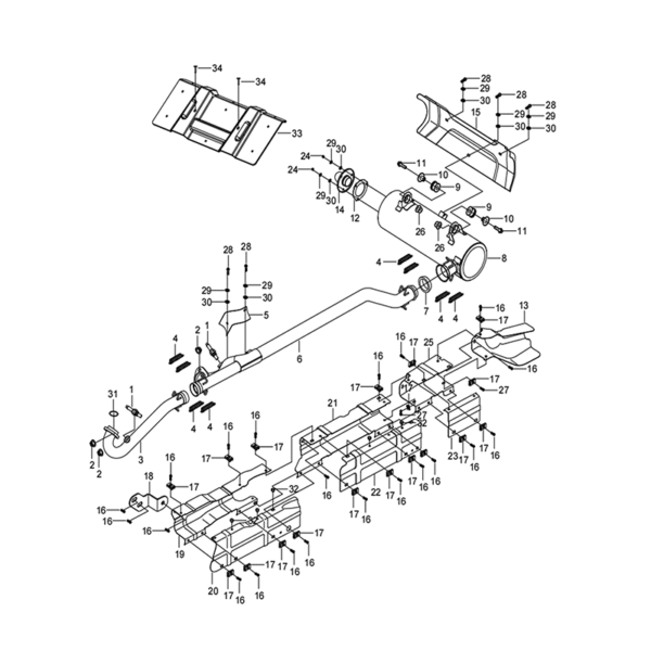 Exhaust system 850cc